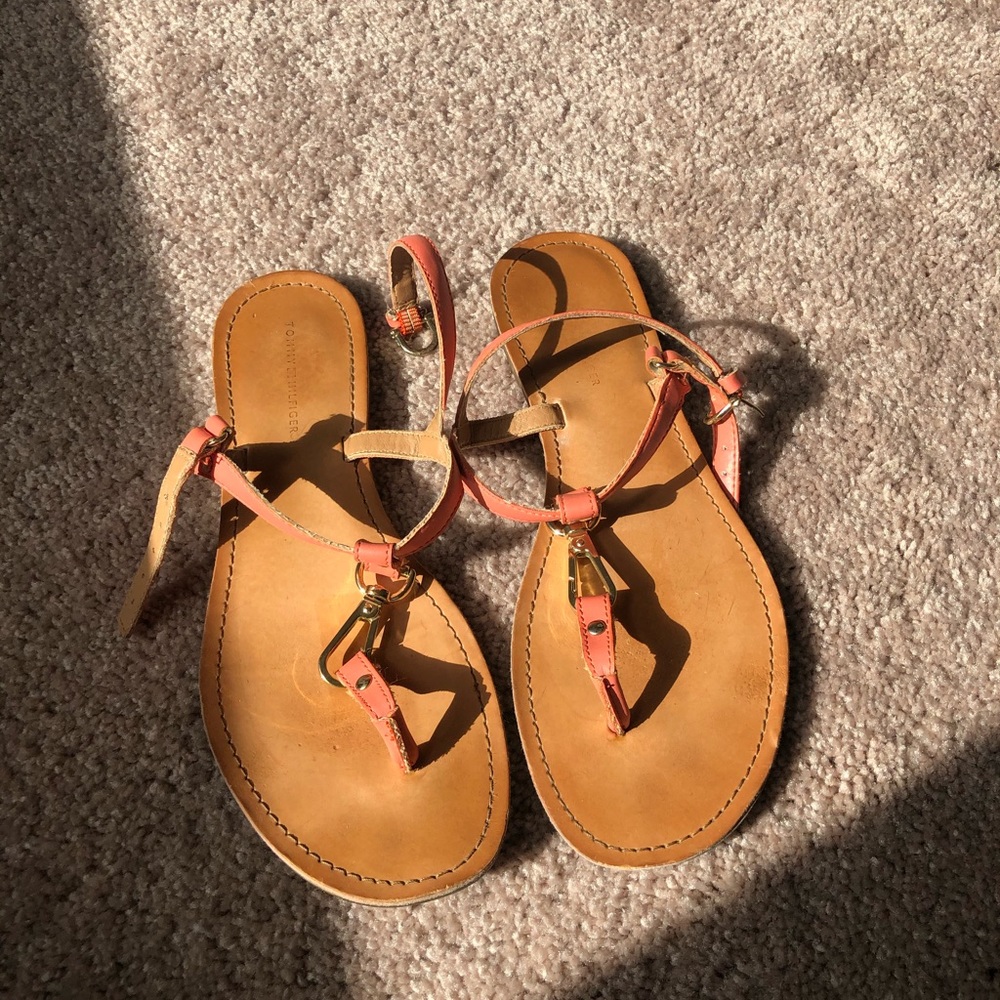 Tommy Hilfiger leather sandals.